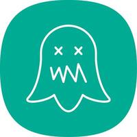 Ghost Line Curve Icon Design vector