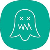 Ghost Line Curve Icon Design vector