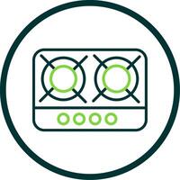 Hob Line Circle Icon Design vector