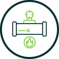 Gas Line Circle Icon Design vector