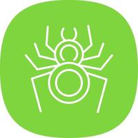 Spider Line Curve Icon Design vector