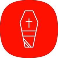 Coffin Line Curve Icon Design vector