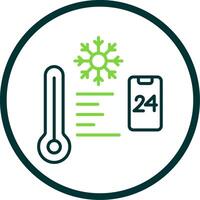 Temperature Control Line Circle Icon Design vector