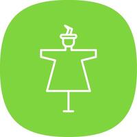 Scarecrow Line Curve Icon Design vector