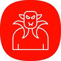Dracula Line Curve Icon Design vector