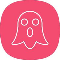 Ghost Line Curve Icon Design vector
