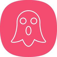 fantasma línea curva icono diseño vector