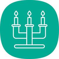 Candelabra Line Curve Icon Design vector