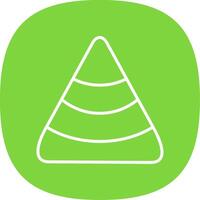 Candy Corn Line Curve Icon Design vector