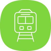 Train Line Curve Icon Design vector