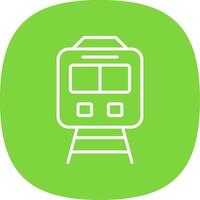 Train Line Curve Icon Design vector