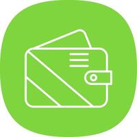 Wallet Line Curve Icon Design vector