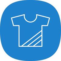 Tshirt Line Curve Icon Design vector