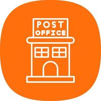 Post Office Line Curve Icon Design vector