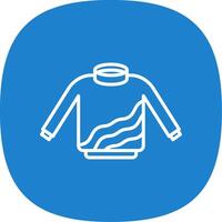 Sweater Line Curve Icon Design vector