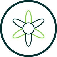 Amaryllis Line Circle Icon Design vector