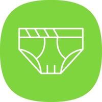Underwear Line Curve Icon Design vector
