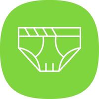 Underwear Line Curve Icon Design vector