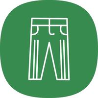 Trousers Line Curve Icon Design vector