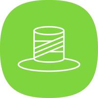 Top Hat Line Curve Icon Design vector