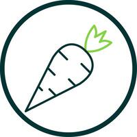 Carrot Line Circle Icon Design vector