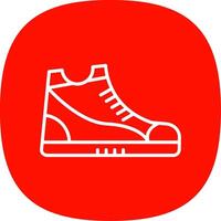 Sneaker Line Curve Icon Design vector