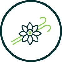 Vanilla Line Circle Icon Design vector