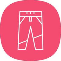 Pants Line Curve Icon Design vector