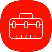 Suitcase Line Curve Icon Design vector