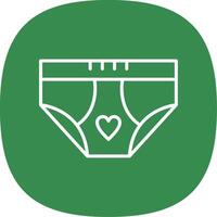 Underwear Line Curve Icon Design vector