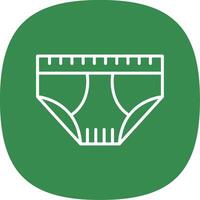 Underwear Line Curve Icon Design vector