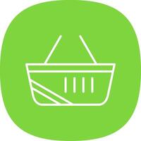 Shopping Basket Line Curve Icon Design vector