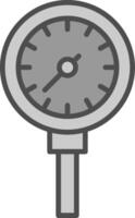 Pressure Meter Line Filled Greyscale Icon Design vector