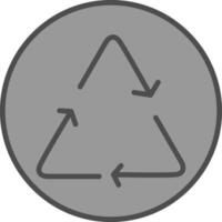 Recycle Line Filled Greyscale Icon Design vector