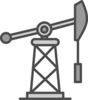 Fossil Fuels Line Filled Greyscale Icon Design vector