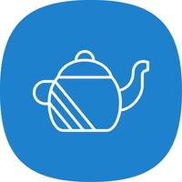 Teapot Line Curve Icon Design vector