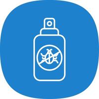 Insect Repellent Line Curve Icon Design vector