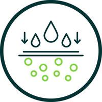 Moisturiser Line Circle Icon Design vector