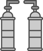 Construction Foam Line Filled Greyscale Icon Design vector