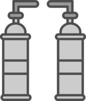 construcción espuma línea lleno escala de grises icono diseño vector