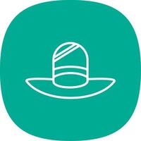 Hat Line Curve Icon Design vector