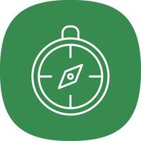 Compass Line Curve Icon Design vector