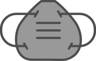 trabajador máscara línea lleno escala de grises icono diseño vector