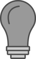 Light Bulb Line Filled Greyscale Icon Design vector