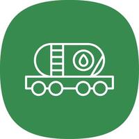 Oil Tank Line Curve Icon Design vector