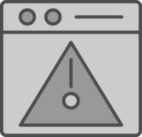 Error Line Filled Greyscale Icon Design vector