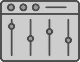 Refine Line Filled Greyscale Icon Design vector