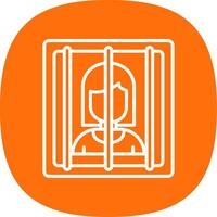 Prisoner Line Curve Icon Design vector