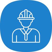 Engineer Line Curve Icon Design vector