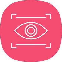 Eye Scan Line Curve Icon Design vector